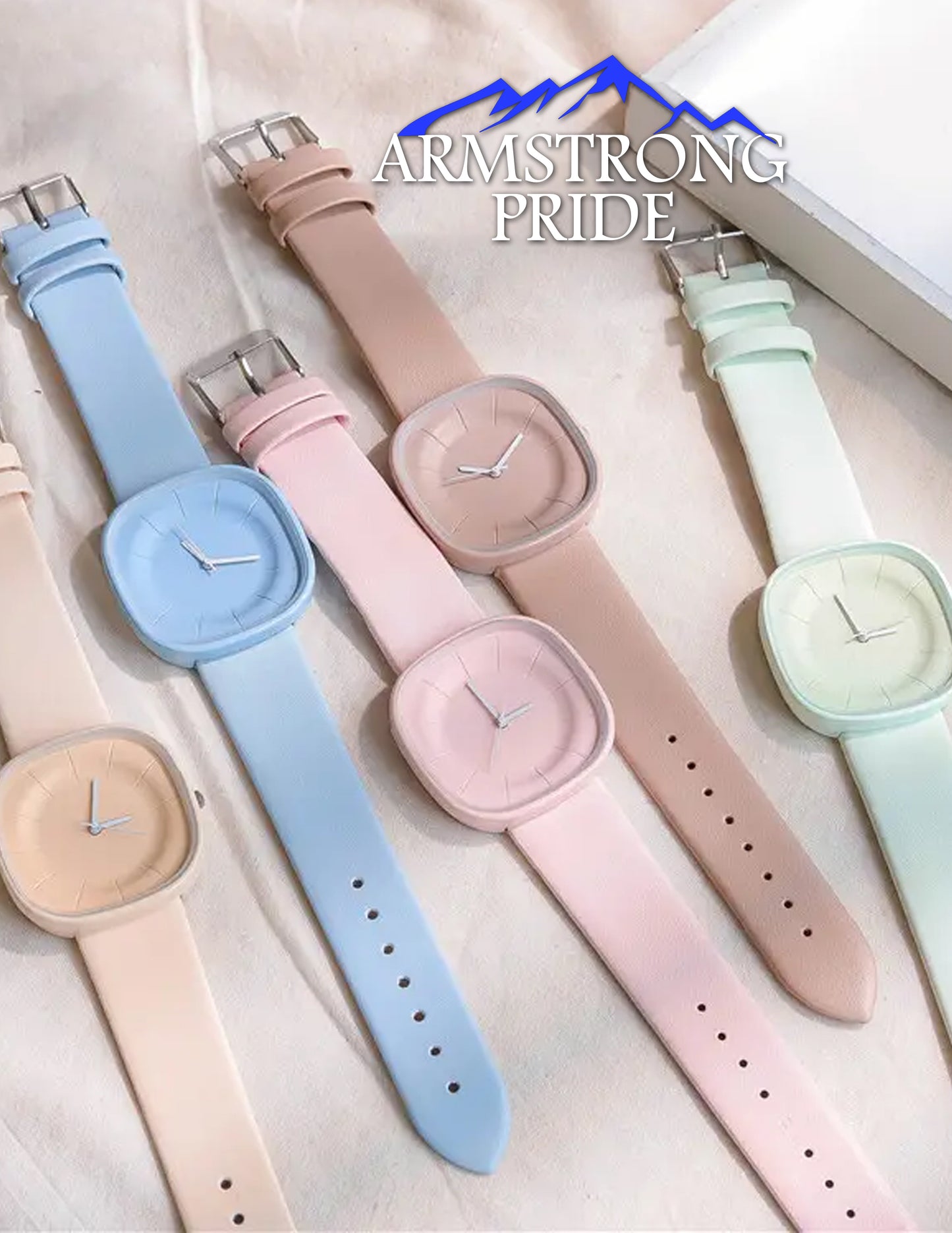 Japanese style Minimalist womens square face leather watch